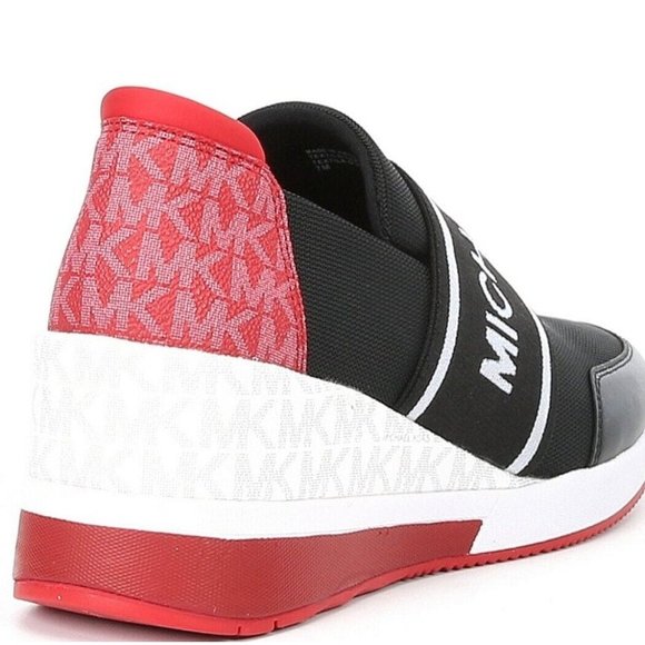 MICHAEL KORS Women's Felix Trainer Small Tech Sneakers Black - Picture 2 of 5